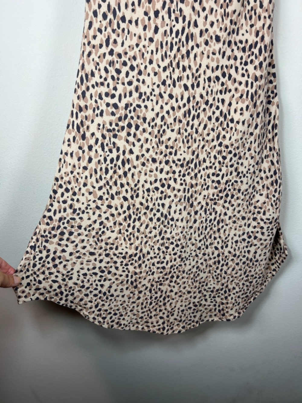 Abercrombie & Fitch Leopard Print Mini Slip Dress Brown Tan Lined Adjustable XS - Picture 12 of 13